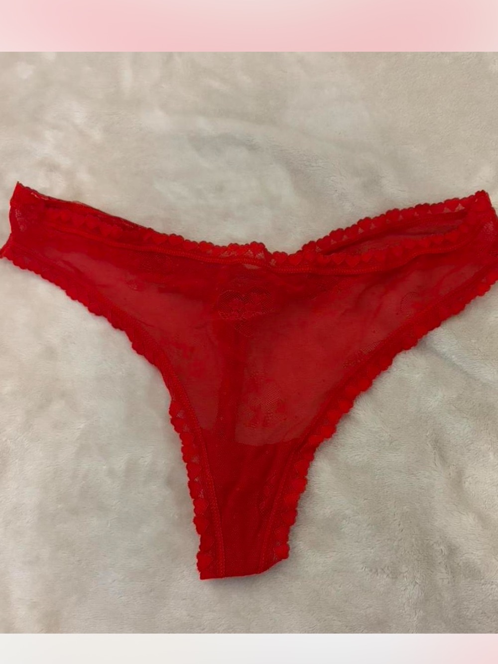 Victoria’s Secret Red Thong Size Large